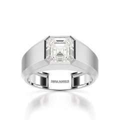 3 CT Asscher Cut Lab Diamond Men's Ring Jama Jewels