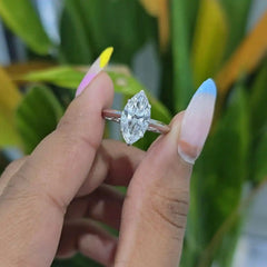 2.55 CT Marquise Cut Solitaire Lab Diamond Ring (Ready for Delivery) Jama Jewels
