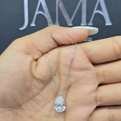 3.1 CT Lab Grown Diamond Pear Cut Single Stone Pendant (Ready for Delivery) Jama Jewels