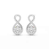 2.2 CT Lab Diamond Round Cut Earrings