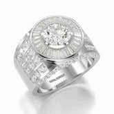 5.75 CT Round Shape Lab Diamond Men's Ring Jama Jewels