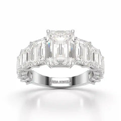 7.8 CT Emerald Shape Lab Diamond Ring Jama Jewels