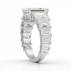 7.8 CT Emerald Shape Lab Diamond Ring Jama Jewels