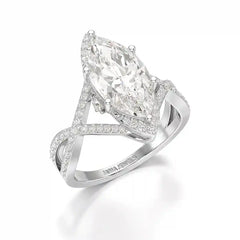 3.5 CT Marquise Cut Lab Diamond Ring Jama Jewels