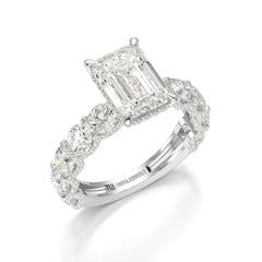 7.26 CT Emerald Shape Lab Diamond Ring Jama Jewels