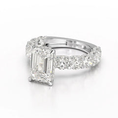 7.26 CT Emerald Shape Lab Diamond Ring Jama Jewels