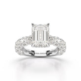 7.26 CT Emerald Shape Lab Diamond Ring