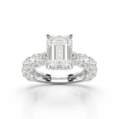 7.26 CT Emerald Shape Lab Diamond Ring Jama Jewels