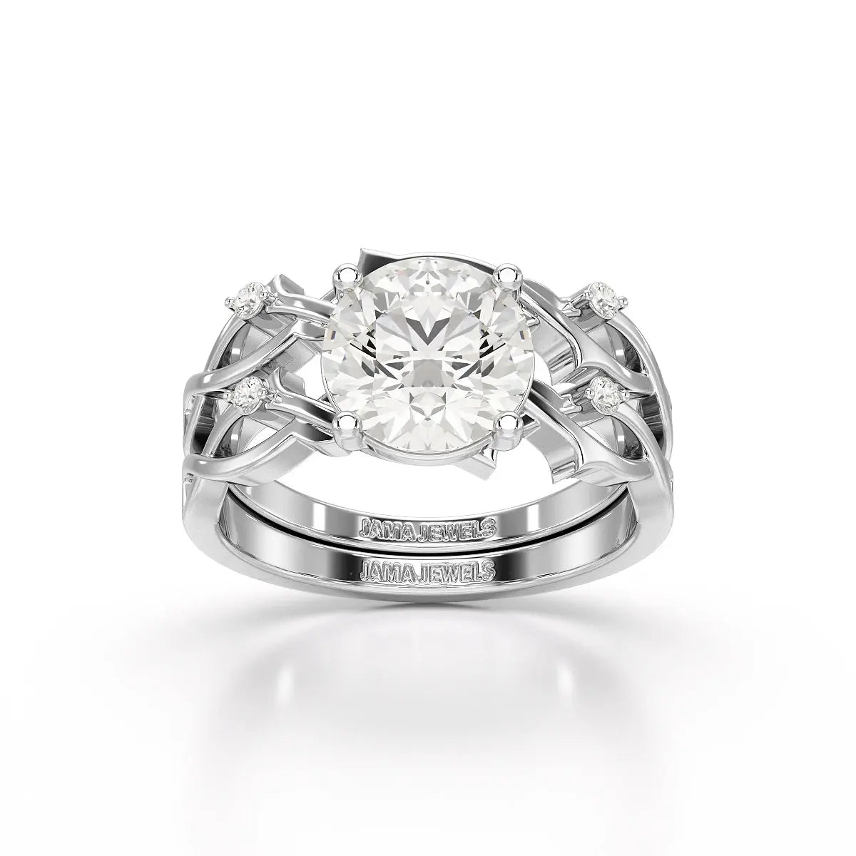 1.08 CT Round Shape Lab Diamond Ring Jama Jewels