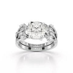 1.08 CT Round Shape Lab Diamond Ring Jama Jewels