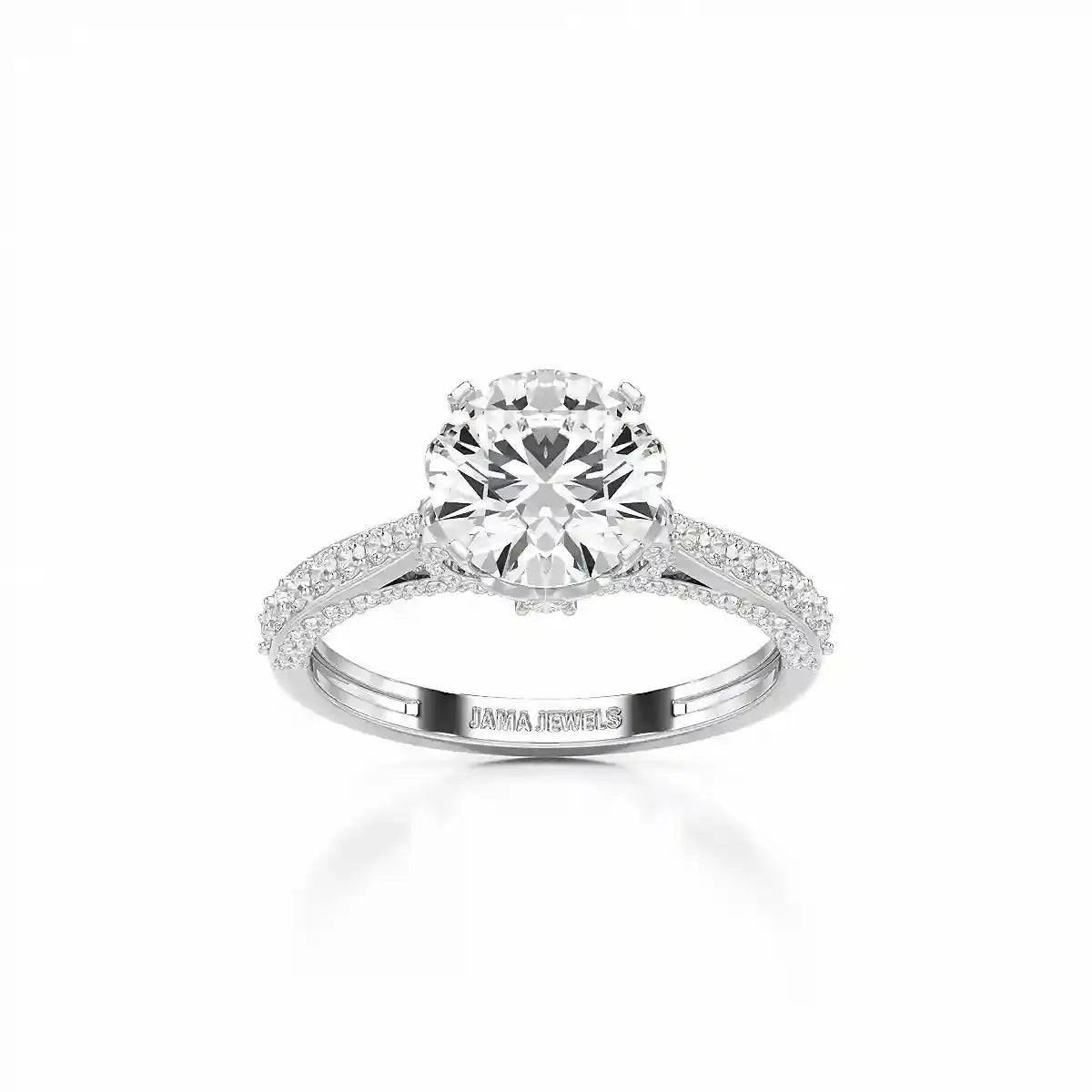 2.6 CT Round Cut Lab Diamond Ring Jama Jewels