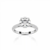 خاتم ألماس صناعي دائري القطع بوزن 2.6 قيراط