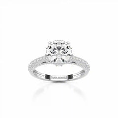 2.6 CT Round Cut Lab Diamond Ring