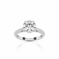 2.6 CT Round Cut Lab Diamond Ring Jama Jewels