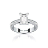 2.35 CT Emerald Cut Lab Diamond Ring Jama Jewels