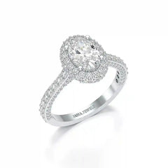 2.25 CT Oval Cut Halo Diamond Ring Jama Jewels