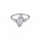 1.25 CT Marquise Asymmetrical Cluster Diamond Ring