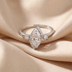 1.25 CT Marquise Asymmetrical Cluster Diamond Ring Jama Jewels