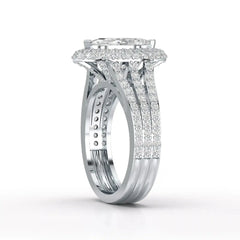 2.25 CT Marquise Cut Halo Lab Diamond Ring Jama Jewels