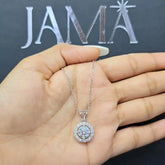 2.66 CT Round Cut Lab Grown Diamond Chain Pendant (Ready for Delivery) Jama Jewels