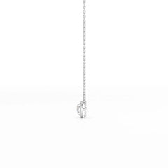 0.60 CT Round Cut Halo Lab Diamond Chain Pendant