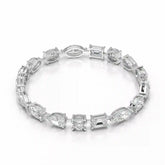 17.66 CT Multiple Shape Lab Diamond Bracelet Jama Jewels