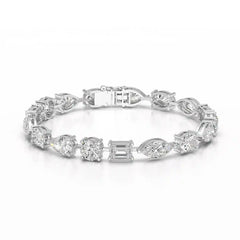 17.66 CT Multiple Shape Lab Diamond Bracelet Jama Jewels