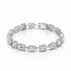 17.66 CT Multiple Shape Lab Diamond Bracelet Jama Jewels