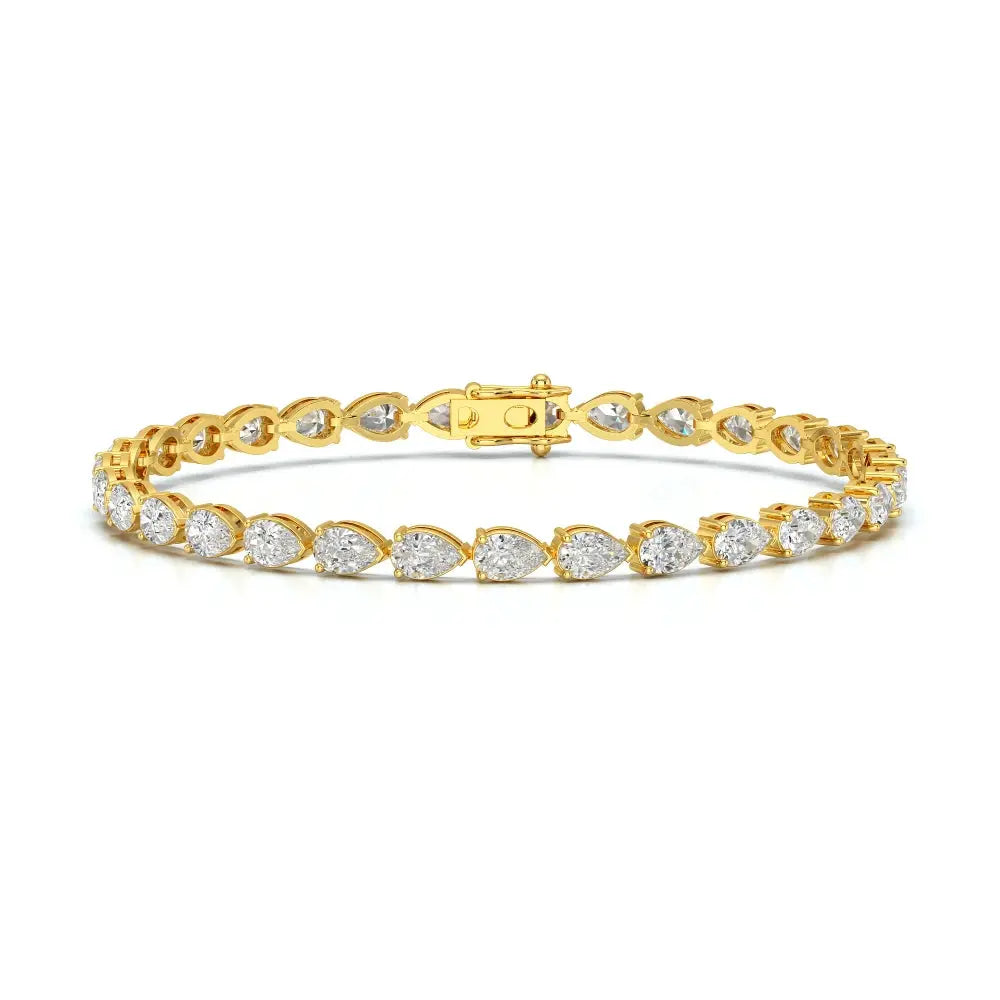 7.25 CT Pear Cut Diamond Tennis Bracelet Jama Jewels
