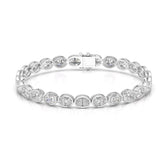 11.50 CT Oval Cut Diamond Bezel Tennis Bracelet Jama Jewels