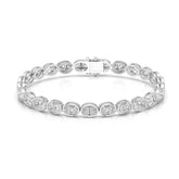 11.50 CT Oval Cut Diamond Bezel Tennis Bracelet Jama Jewels