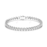 7.30 CT Pear Cut Diamond Bezel Tennis Bracelet White Gold