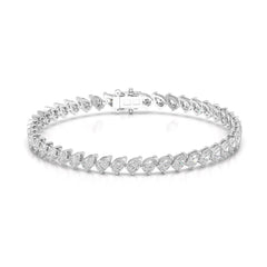 7.30 CT Pear Cut Diamond Bezel Tennis Bracelet White Gold
