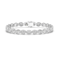 10.40 CT Oval Cut Diamond Bezel Tennis Bracelet Jama Jewels