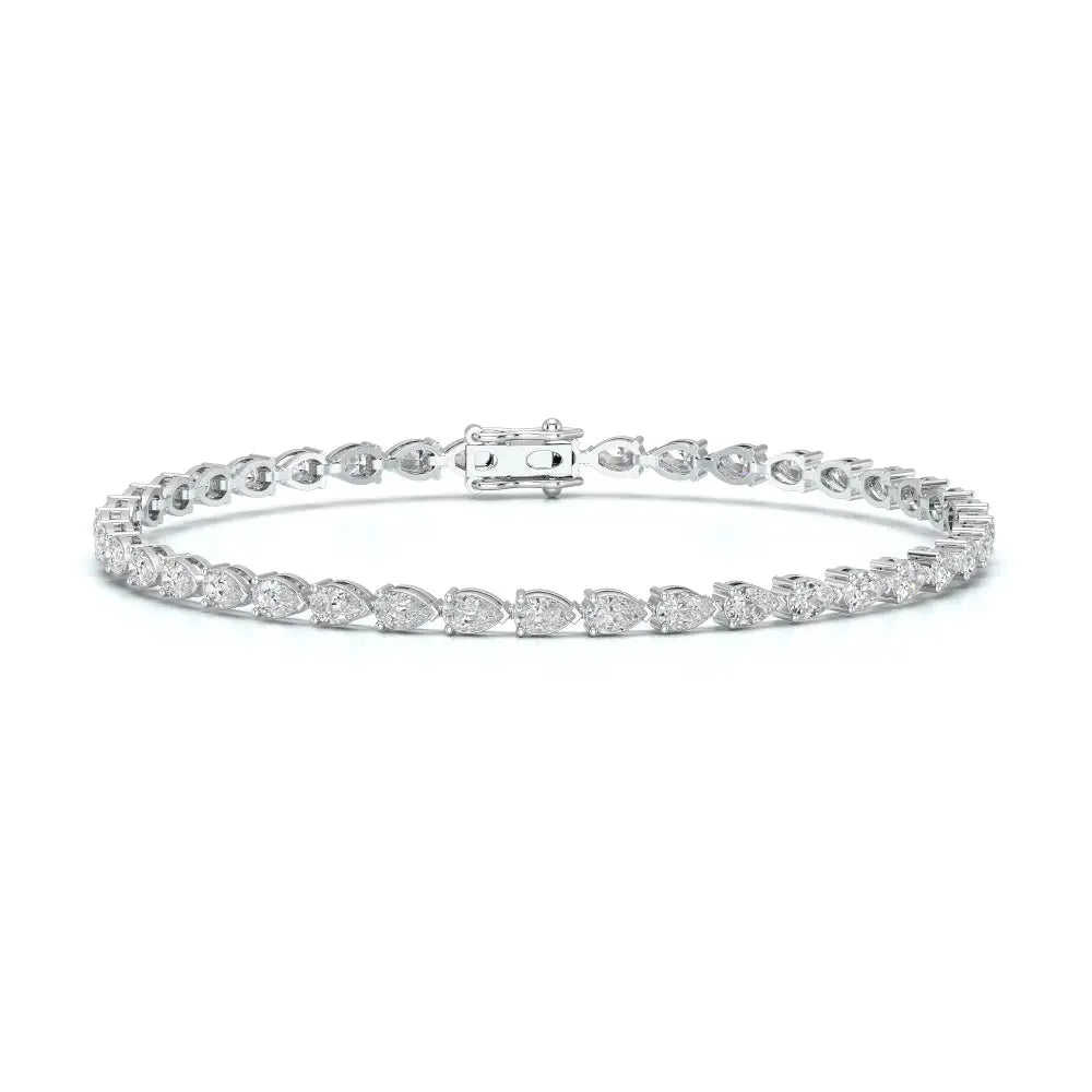 5.10 CT Pear Cut Diamond Tennis Bracelet Jama Jewels