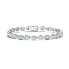10 CT Pear Cut Diamond Tennis Bracelet Jama Jewels