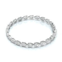 10 CT Pear Cut Diamond Tennis Bracelet Jama Jewels