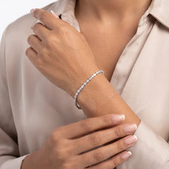 2.90 CT Multi Shape Bezel Diamond Tennis Bracelet