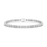 5 CT Emerald Cut Diamond Bezel Tennis Bracelet Jama Jewels