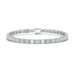 10.25 CT Emerald Cut Diamond Tennis Bracelet Jama Jewels