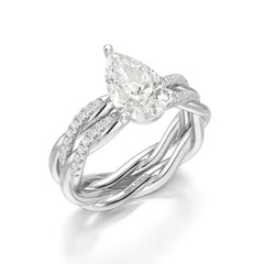 2.2 CT Pear Shape Lab Diamond Ring Jama Jewels
