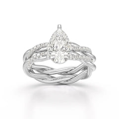 2.2 CT Pear Shape Lab Diamond Ring Jama Jewels