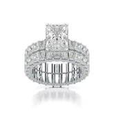 8.70 CT Classic Radiant Cut Diamond Twin Ring Jama Jewels