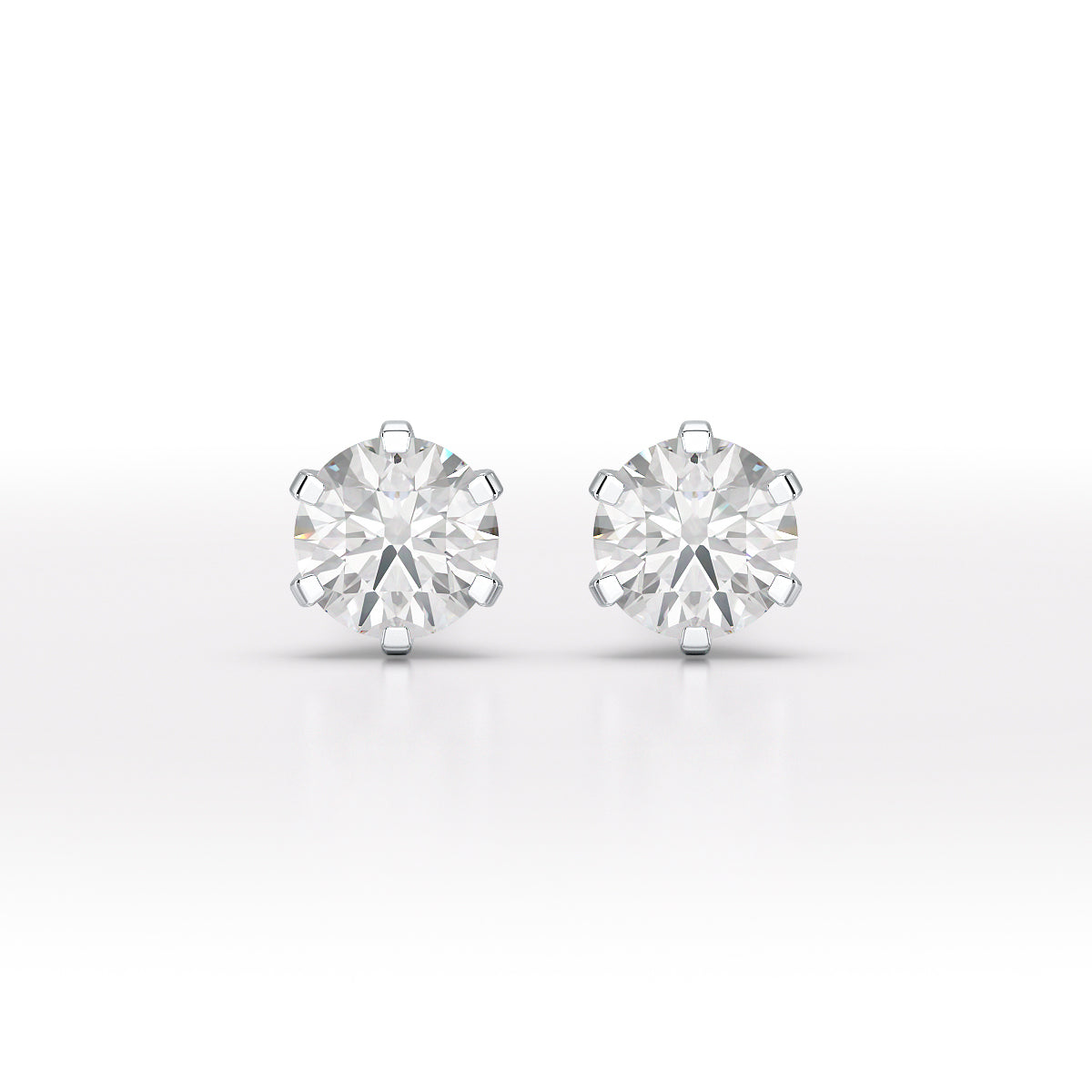 1.68 CT Round Lab Diamond Stud Earrings - Jama Jewels