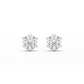 Simple Stud 0.87 CT Round Lab Diamond Earrings - Jama Jewels