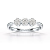 0.21 CT Round Shape Lab Diamonds Engagement Ring - Jama Jewels