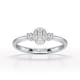 0.13 CT Round White Lab Grown Diamond Ring - Jama Jewels