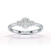 0.13 CT Round White Lab Grown Diamond Ring - Jama Jewels