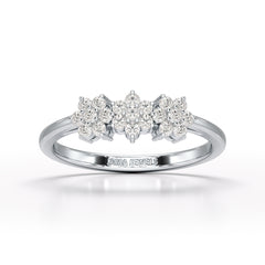 0.33 CT Simple Round Cut Lab Diamond Engagement Ring - Jama Jewels