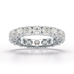 3.69 CT Full Classic Round Cut Lab Diamonds Engagement Ring - Jama Jewels